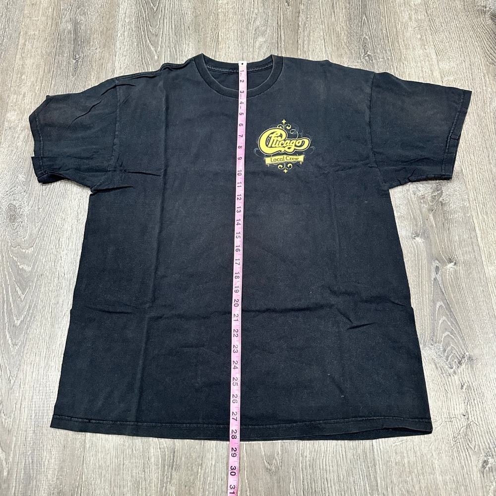 Chicago Local Crew‎ TShirt Men's Large Black Faded Music Crew Graphic TShirt - Picture 5 of 7